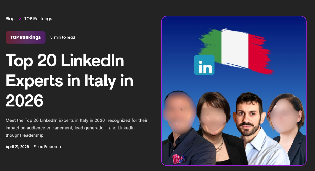 Top 20 LinkedIn Experts in Italy 2026 - Favikon