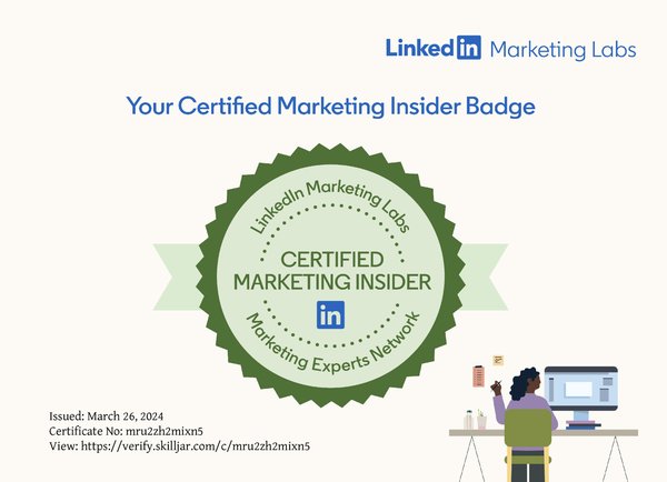 LinkedIn Certified Marketing Insider
